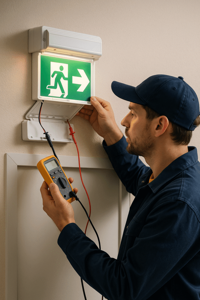 Remplacement de la batterie d’un BAES en immeuble tertiaire