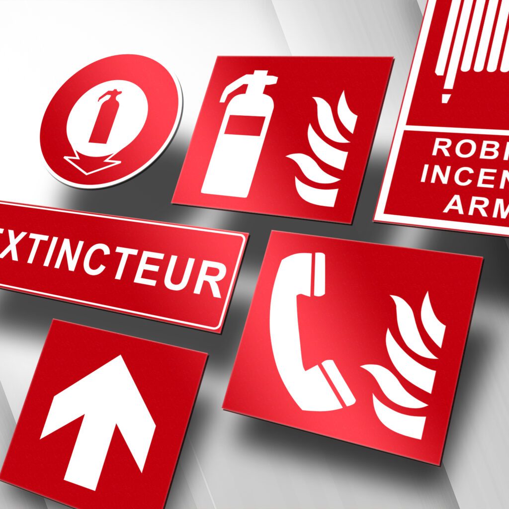 Signalétique sécurité incendie avec Hexia