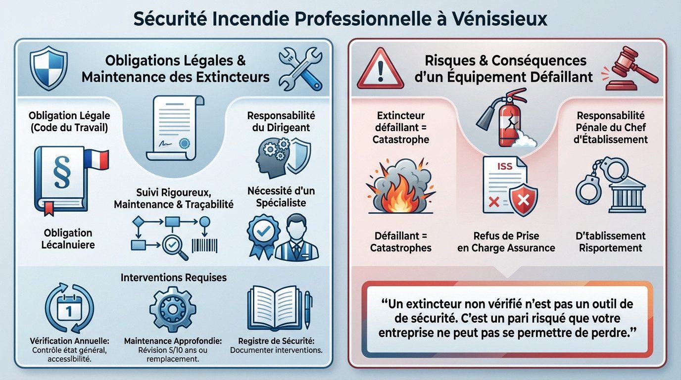 Sécurité incendie professionnelle et maintenance extincteur à Vénissieux