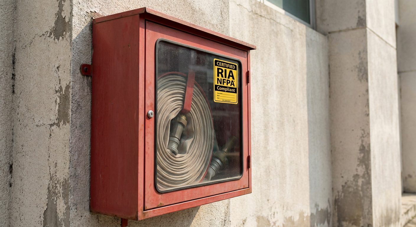 Armoire RIA certifiée APSAD R5 installée dans un bâtiment