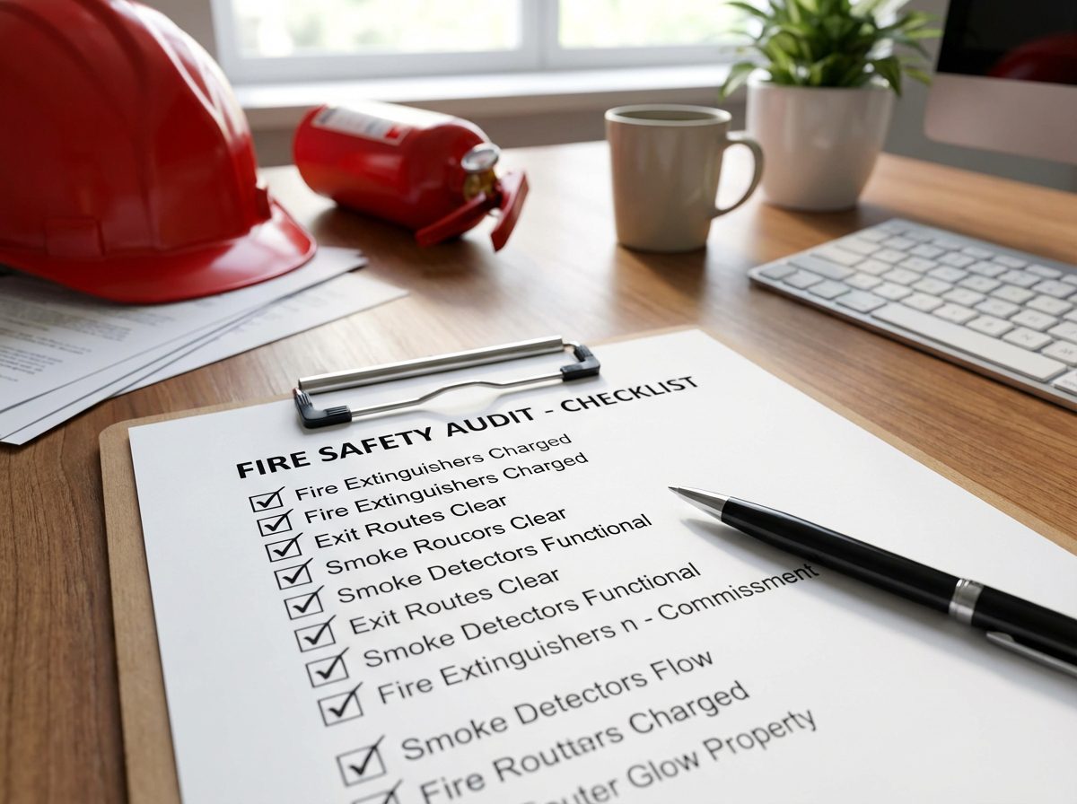Document d audit securite incendie avec checklist de verification extincteurs