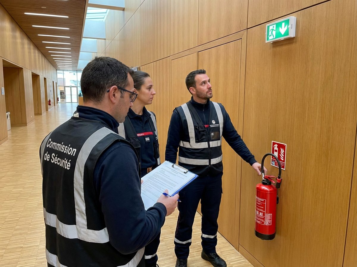 Commission de sécurité inspectant un ERP à Lyon