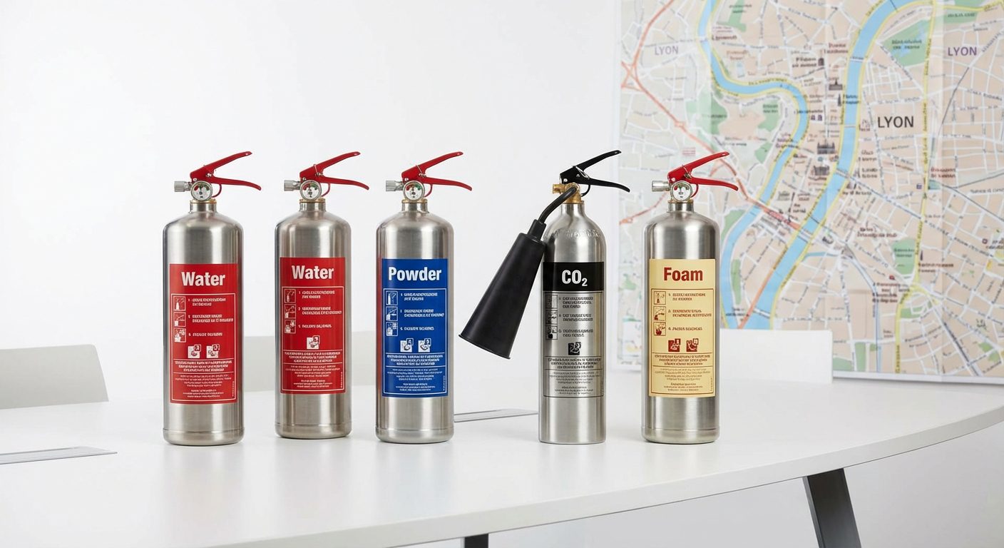 gamme extincteurs eau poudre CO2 mousse Lyon