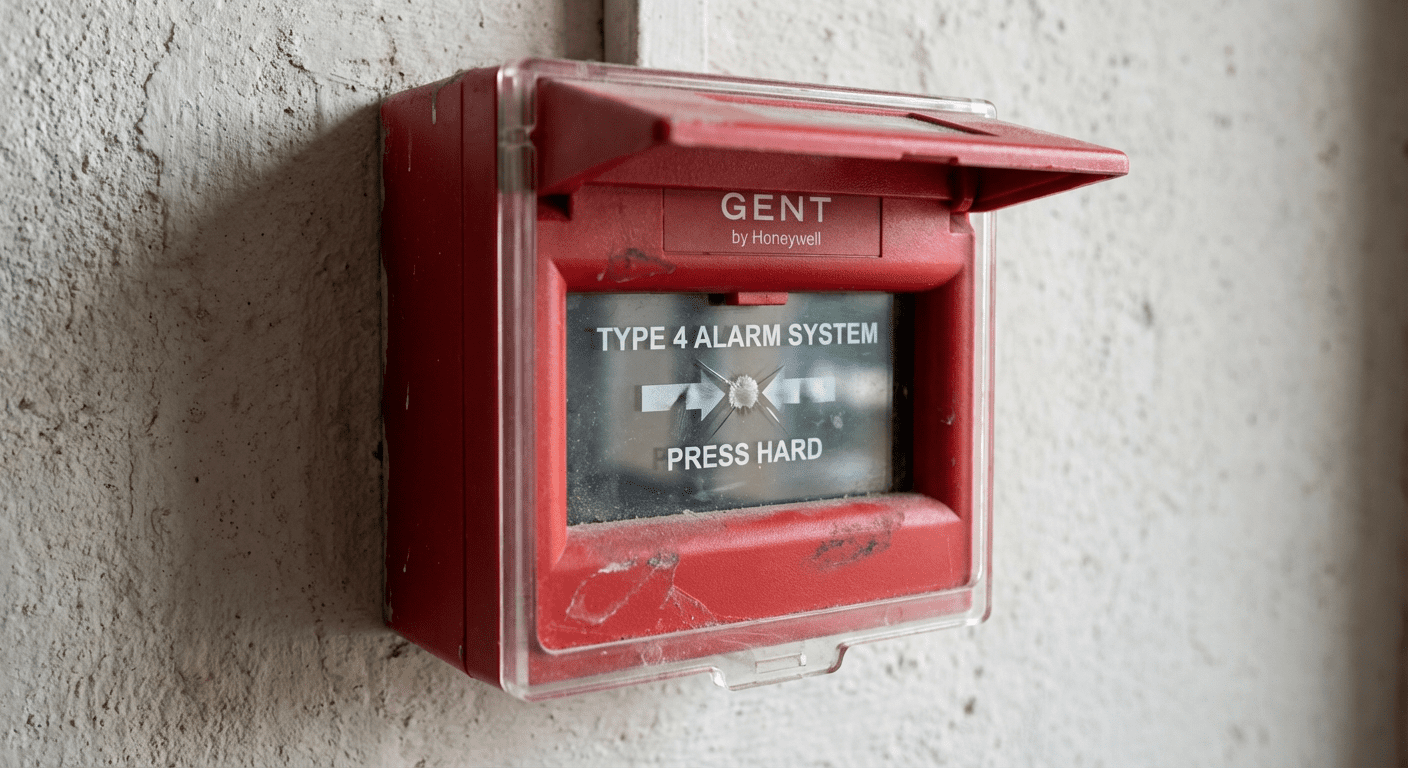 Déclencheur manuel d'alarme incendie type 4 bris de glace