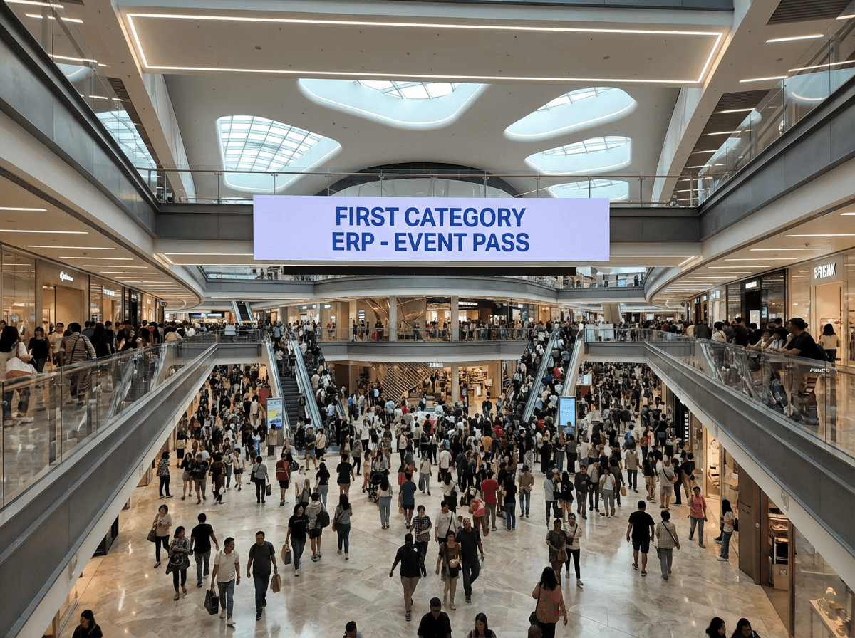 Centre commercial de grande capacité illustrant un ERP de 1ère catégorie