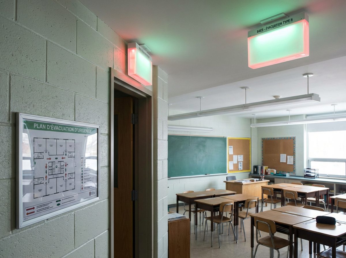 Salle de classe illustrant un ERP de type R (enseignement)