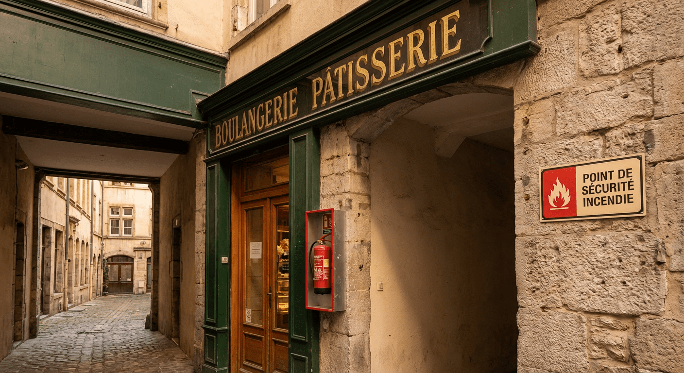extincteur commerce Lyon facade securite incendie