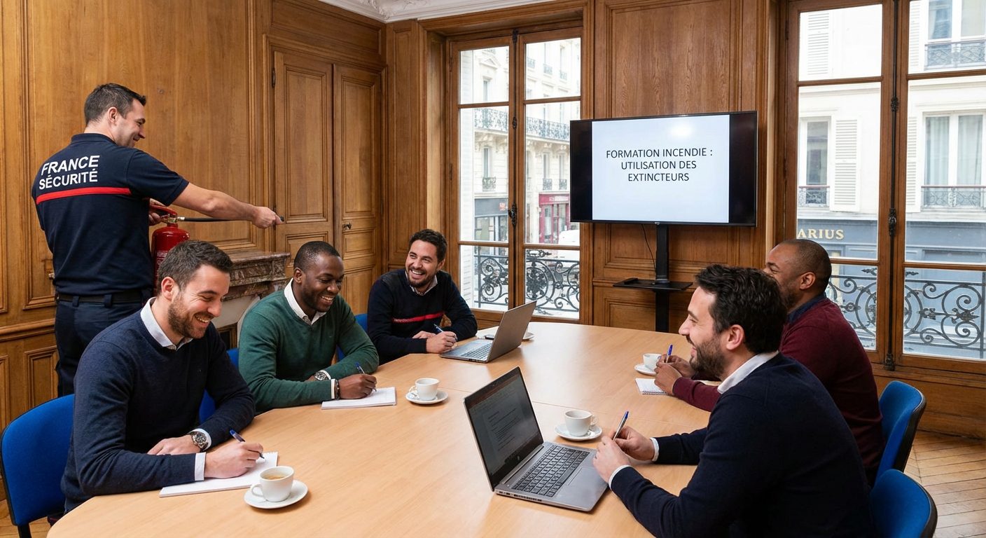 reunion formation securite incendie pme extincteur demonstration