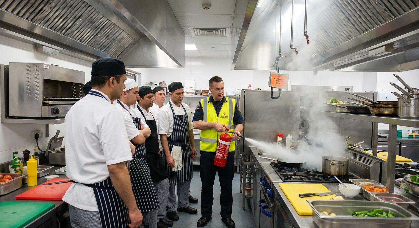 Formation sécurité incendie du personnel de restaurant