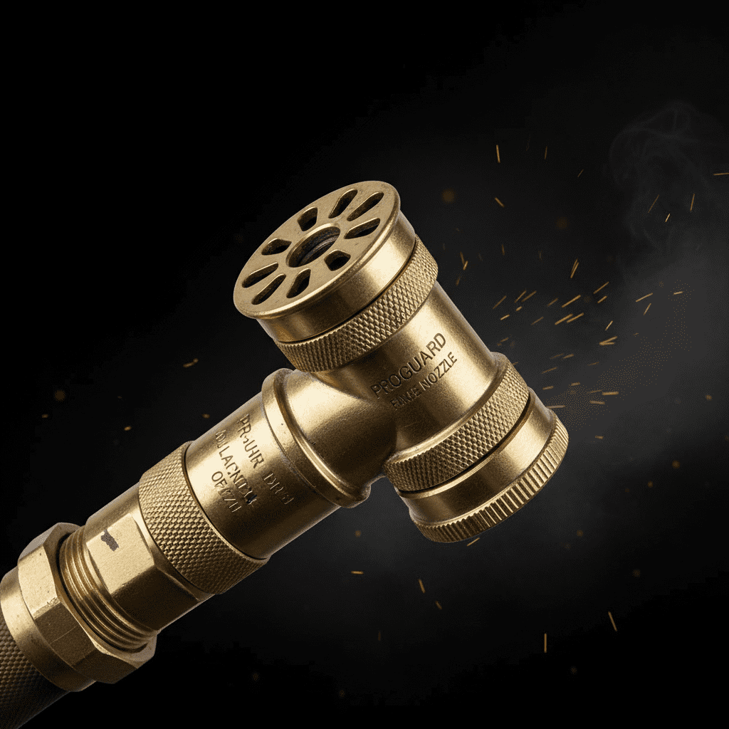 Detail de la lance et buse d un RIA incendie