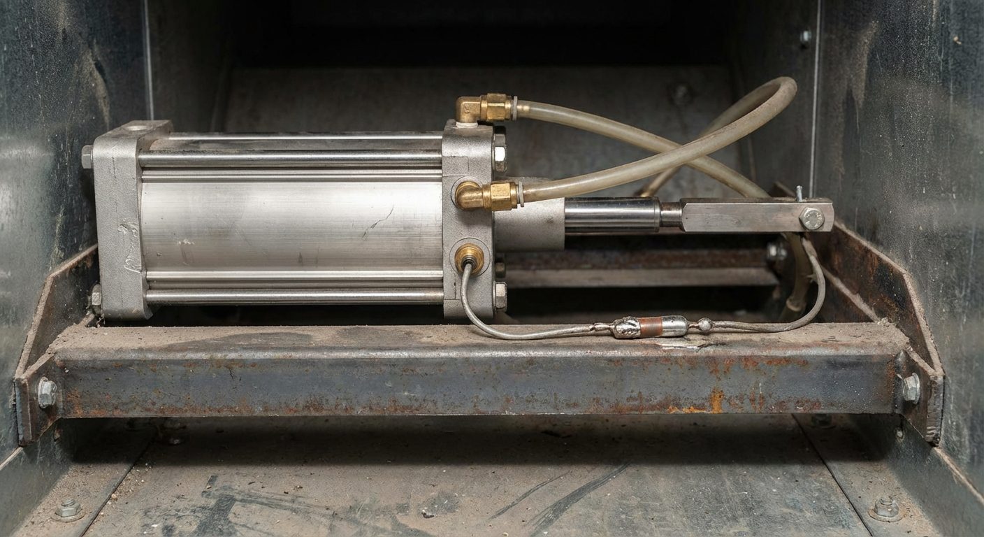 Mécanisme pneumatique et fusible thermique d’un exutoire de désenfumage