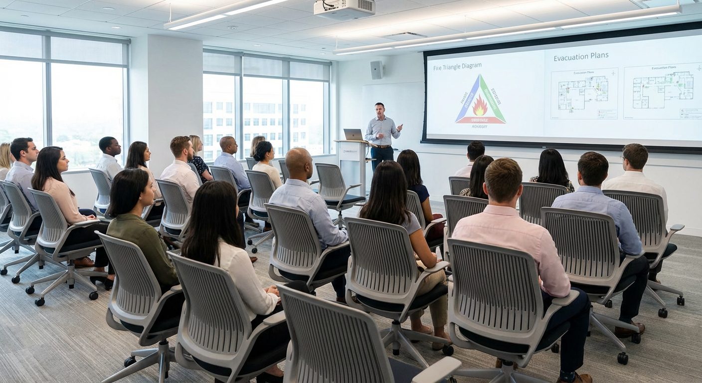 salle formation securite incendie presentation theorique slides projetes