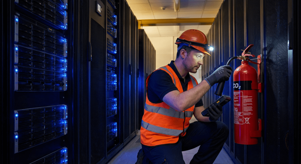 Inspection annuelle d’extincteur CO2 par technicien certifié APSAD