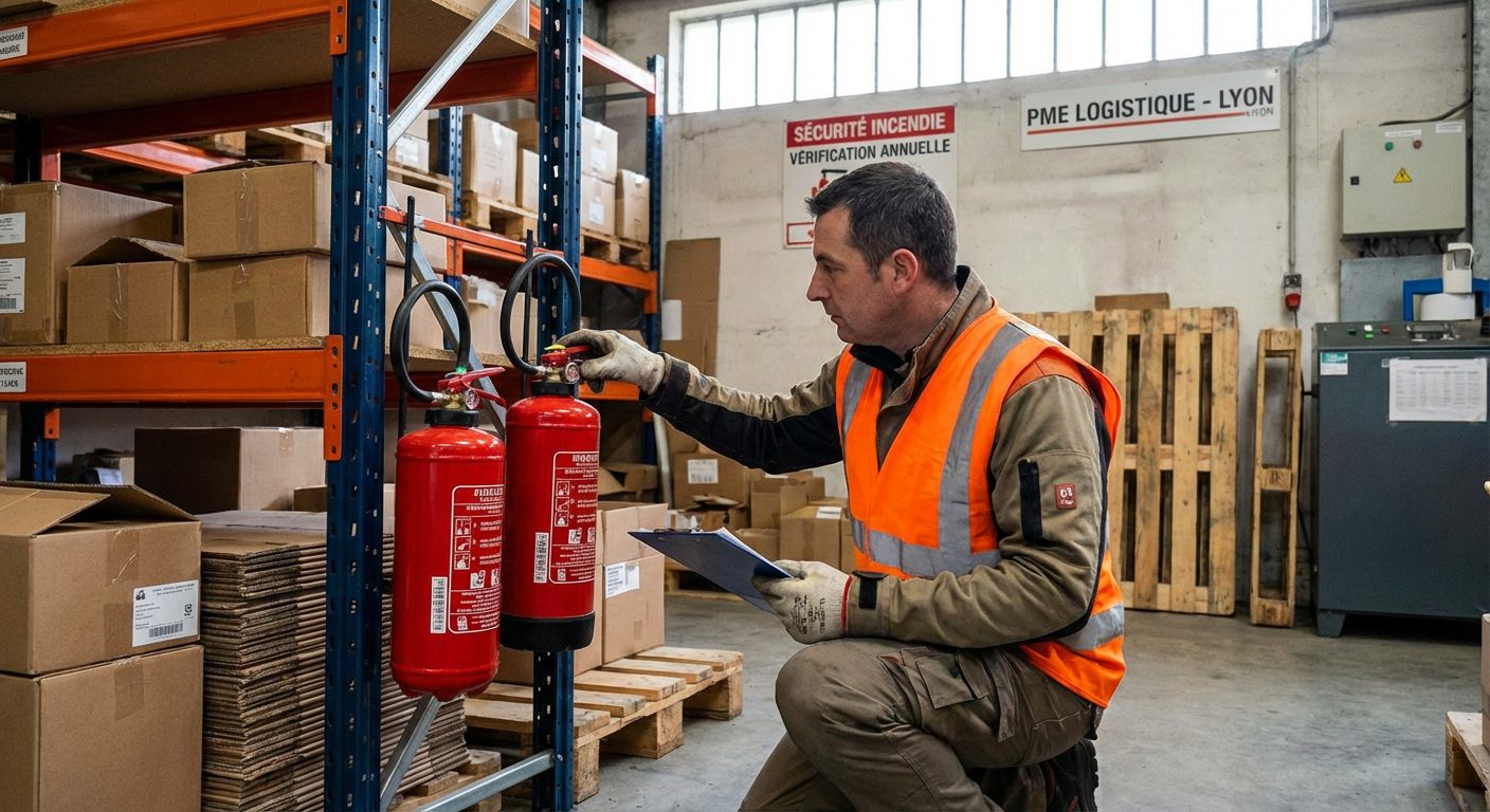 technicien verification extincteurs entrepot pme