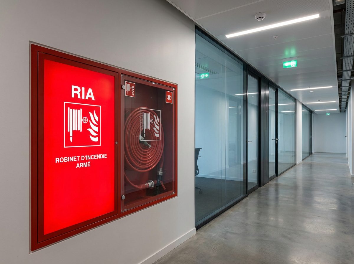 Signalétique RIA dans un couloir commercial  à Valence Drôme
