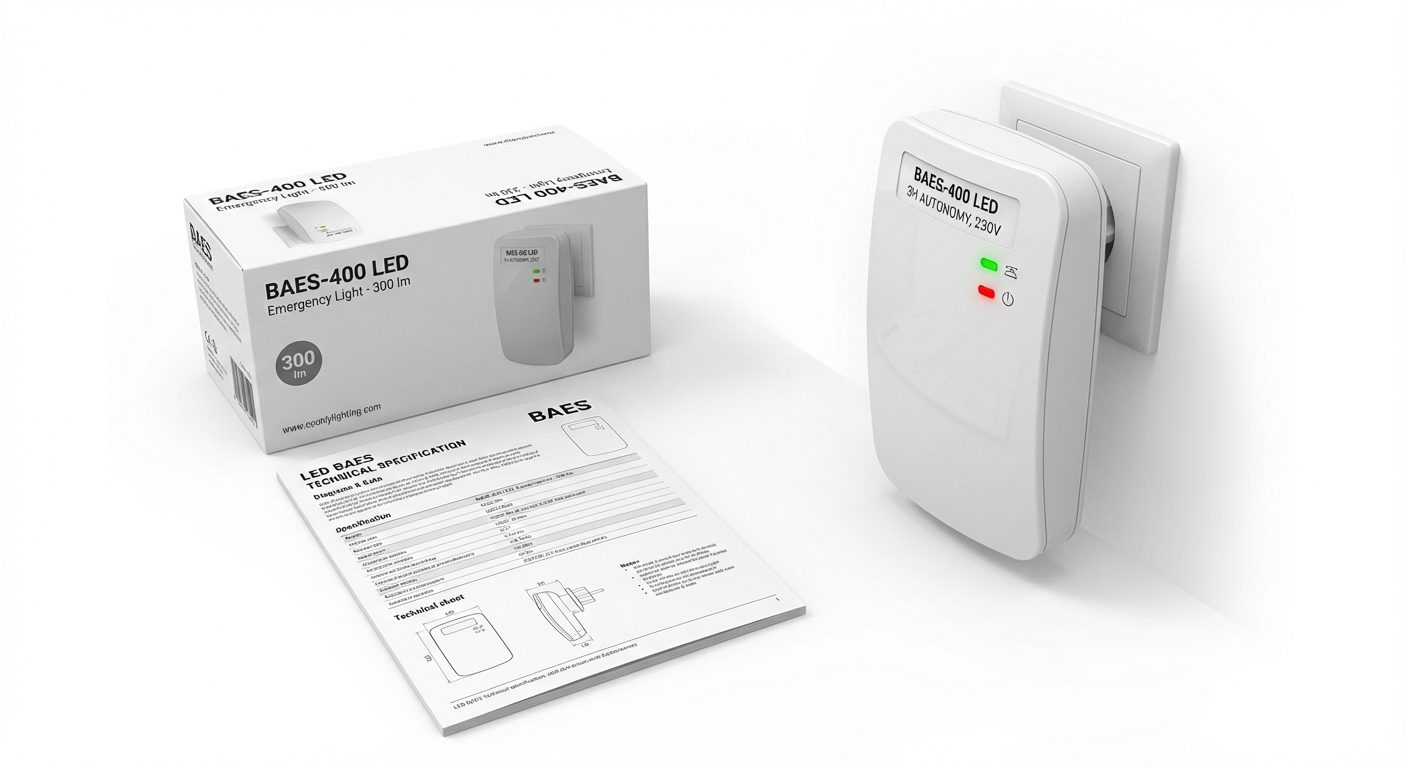 BAES LED neuf avec emballage et specifications techniques