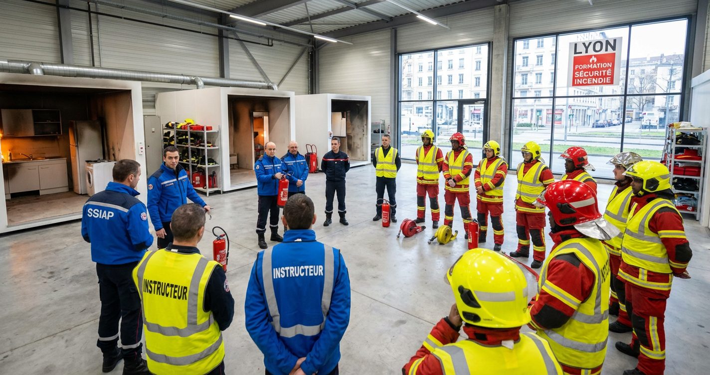 Formation SSIAP Lyon session pratique securite incendie