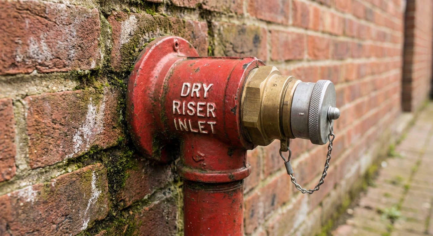 Raccord d'alimentation de colonne sèche au rez-de-chaussée