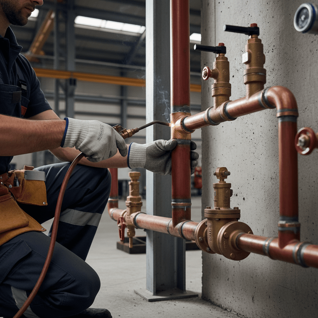 Raccordement hydraulique lors de l'installation d'un système RIA