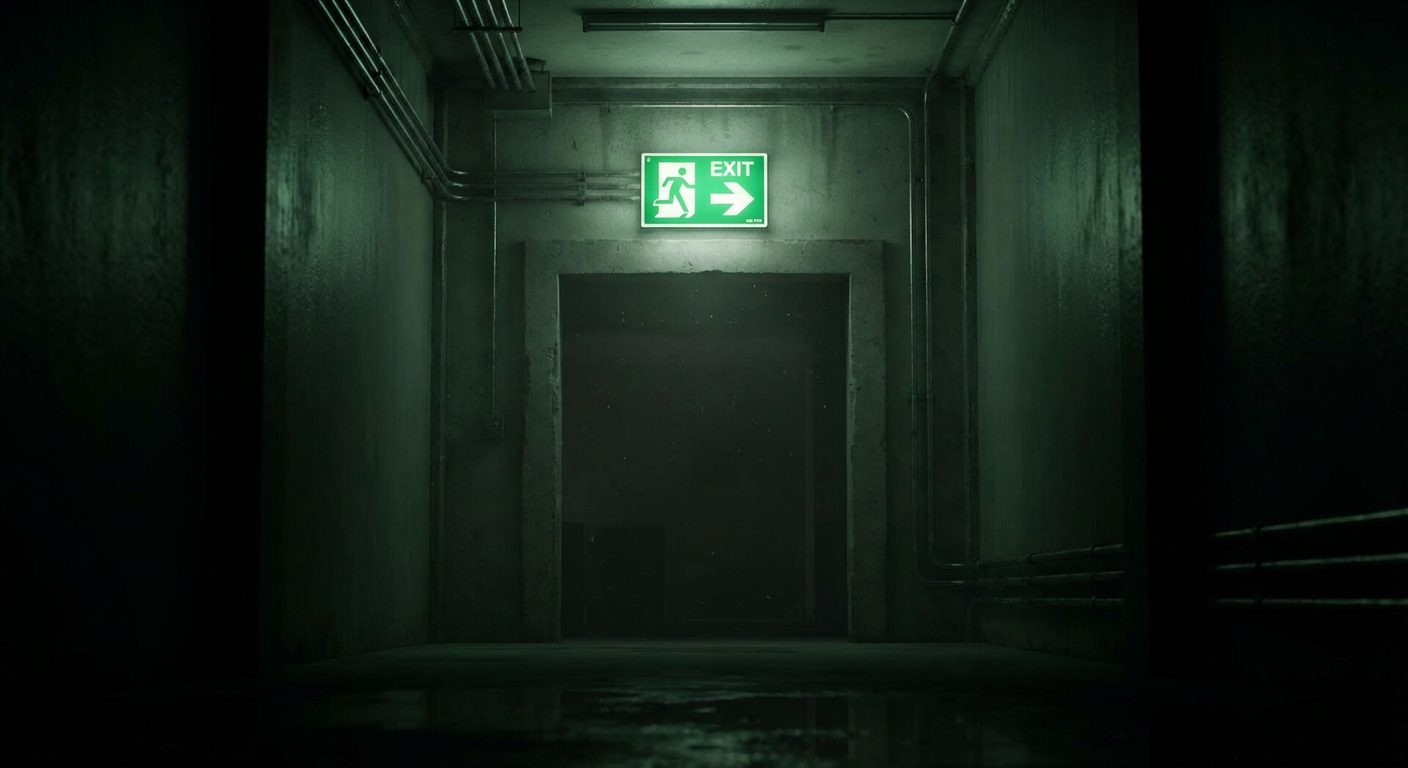 Panneau de sortie de secours photoluminescent conforme ISO 7010