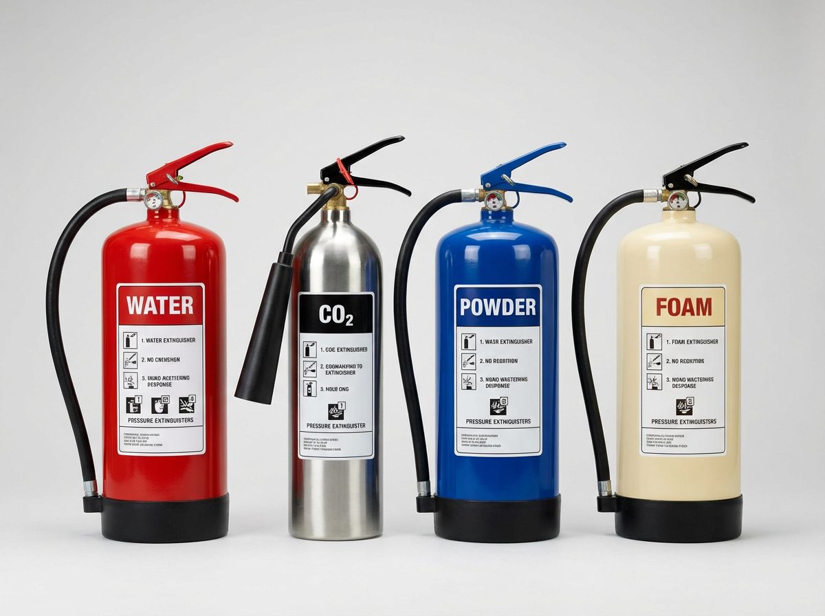 Extincteur en commerce : obligations, types et réglementation ERP 2 Comparatif des différents types d'extincteurs pour commerce : eau, CO2 et poudre