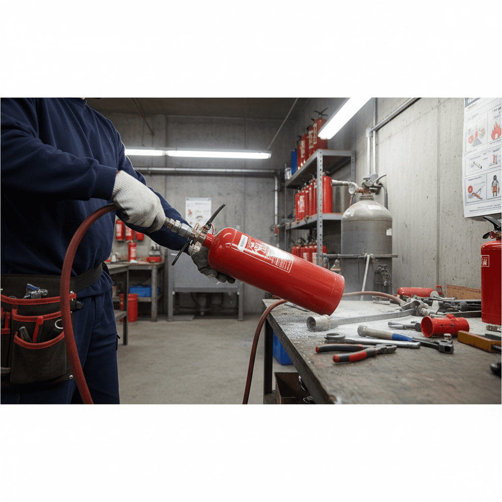 dispositif de sécurité incendie conforme aux normes à Lyon, prestation Hexia Sécurité — visuel : hands fire safety