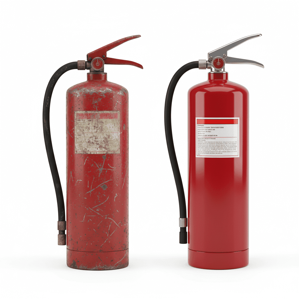 Extincteur CO2 utilisé sur un feu électrique